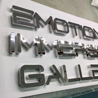 Letras Metálicas Grandes Personalizadas, Letrero 3D con Logotipo de Empresa en Metal, Letrero de Acero Inoxidable Fabricado para Negocios