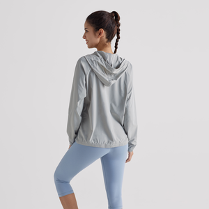 Sweat à capuche <span class=keywords><strong>anti</strong></span>-<span class=keywords><strong>UV</strong></span> UPF 50+ grande taille - T-shirt léger à manches longues à séchage rapide pour la course à pied, la randonnée, les activités de plein air et les trajets quotidiens - Product Image 4