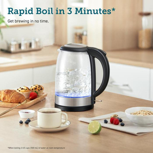 Hervidor de Agua Eléctrico de Vidrio de 1.7L, Libre de BPA, con Apagado Automático y Protección Contra Ebullición en Seco, para Uso en Hoteles, Garantía de 5 Años - Product Image 3