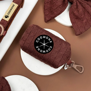 ברתמת כלב רך סרוג לכוד סט הליכה גור מתכוונן עם מחזיק תיק פסולת עבור כלבים בינוניים קטנים לחיות מחמד - Product Image 2