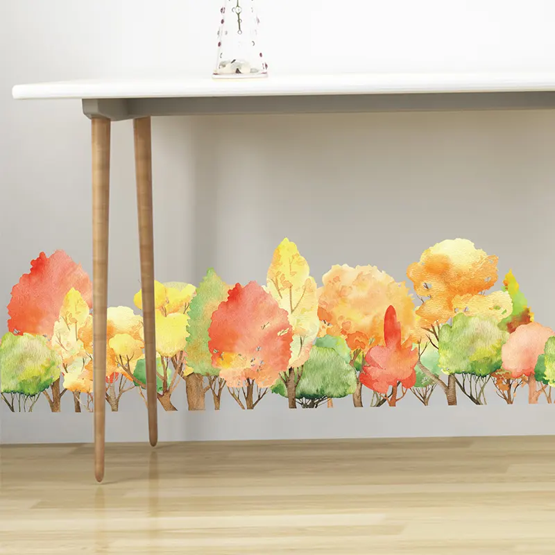 Forest Wall Decals in Autumn wall stickers DIY Peel and Stick Wall Stickers Baby's room Kindergarten nursery Playroom Decor