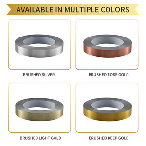 แถบตัวอักษรอะลูมิเนียมอัลลอยด์แบบขอบเดียว สีเงิน/ทอง/โรสโกลด์ ป้องกันน้ำ รุ่น 1000 ผิวขัดเงา - Product Image 5