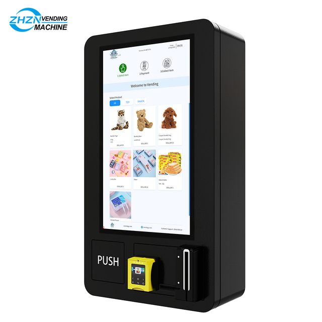 Automatic Mini Wall-mounted Vending Machine 32 Inch Touch Screen Age Verification Vending Machine With Id Card Reader