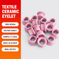 Œillet de guidage de fil en céramique d'alumine rose, pièce de rechange pour machine textile à bobinage haute vitesse, tissage et tricotage