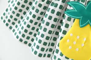 Ropa Infantil, Moda Japonesa y Coreana de Verano, Lindo Vestido Verde con Flores para Niña, de Fábrica en China - Product Image 3