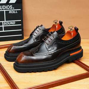 Zapatos Oxford Casuales de Vestir para Hombre, Hechos a Mano, de Cuero Genuino, con Hebilla Metálica, para Boda, que Aumentan la Estatura - Product Image 4
