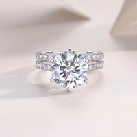 Bague en argent 925 avec diamant Moissanite personnalisée pour les 16 ans. L'usine de bijoux fournit des photos et des échantillons