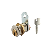 MK114-21 Serrure à came à goupilles pour kiosque, borne téléphonique et tourniquet, haute sécurité, norme américaine, en laiton finition nickel chromé brillant, ISO9001