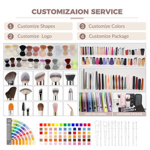 Brocha de Maquillaje Profesional de Lujo con Logotipo Personalizado, <span class=keywords><strong>Precio</strong></span> de Fábrica, OEM, para Base de Maquillaje Líquida o en Crema, Contorno Linfático - Product Image 6