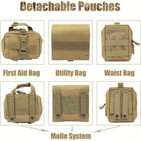 Harnais tactique pour chien TANXIANZHE en nylon 1000D avec pochettes détachables, anti-traction, réglable, pour chiens de taille moyenne à grande, pour la chasse en extérieur