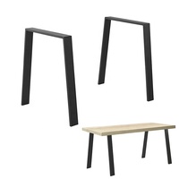 Bonne vente Table en bois massif de style industriel moderne du fabricant Pied de table Salle à manger Base de table en métal et en acier