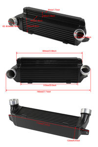 Radiateur en aluminium pour <span class=keywords><strong>BMW</strong></span> N20 N54 135i 335i Z4 E82 E88 E89 <span class=keywords><strong>E90</strong></span> E91 E92 E93 Tube 81mm Inlet Cold Intake Radiato - Product Image 2