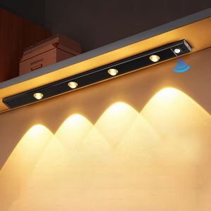 Ultra-ince Modern tasarım LED hareket sensörlü ışık için mutfak dolapları dolap dolapları dim 3 renk şarj edilebilir kapalı - Product Image 1