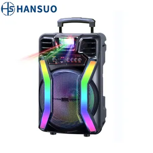 HANSUO taşınabilir hoparlör arabası hoparlörler subwoofer 15 inç kablosuz açık profesyonel HS-TS15H8