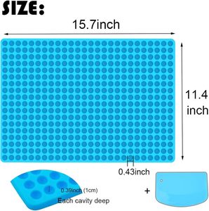Piccolo stampo in Silicone blu 468-cavità <span class=keywords><strong>per</strong></span> cioccolato gommoso caramella dolce caramella <span class=keywords><strong>per</strong></span> animali domestici piccole decorazioni <span class=keywords><strong>per</strong></span> torta strumenti - Product Image 4