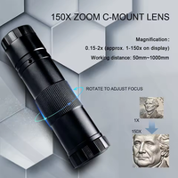 Microscopio Monocular 150X Lente 4K Cámara de registro Salida tipo C 3840X2160 Resolución Soporte TF Tarjeta de almacenamiento Reparación de placa base