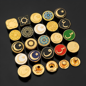 Boutons APEX, fabrication directe, boutons pression en alliage de zinc métallique rond carré de 12 mm, logo personnalisé, boutons fantaisie pour vêtements - Product Image 5