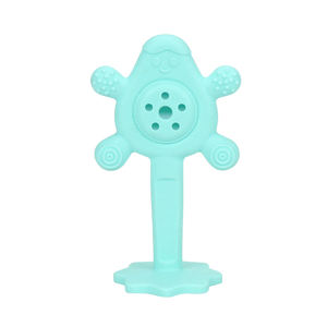 OEM ODM precio de fábrica linda flor forma púrpura de grado alimenticio de silicona líquida dentición juguete mordedor dentición juguete - Product Image 4