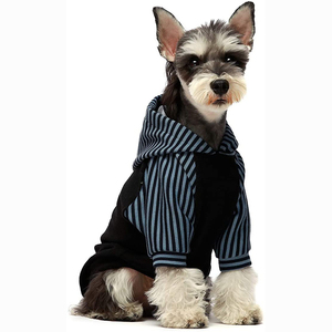 Wool hooded sweatshirt for dog, polyester jersey striped wool <strong>mongola</strong>, dog clothes, autumn and winter - Product Image 5