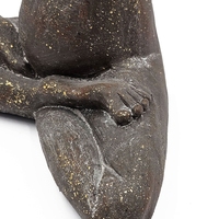 29,2x16,5x38,1 cm Frosch-Gartendekoration Braune Magnesium-Yoga-Froschfigur in Namaste-Posen mit Goldakzenten