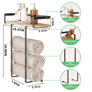 Hotel casero montado en la <span class=keywords><strong>pared</strong></span> jabón de baño champú ducha Caddy baño toalla almacenamiento estante organizador Kit estantería unidades para Baño - Product Image 5