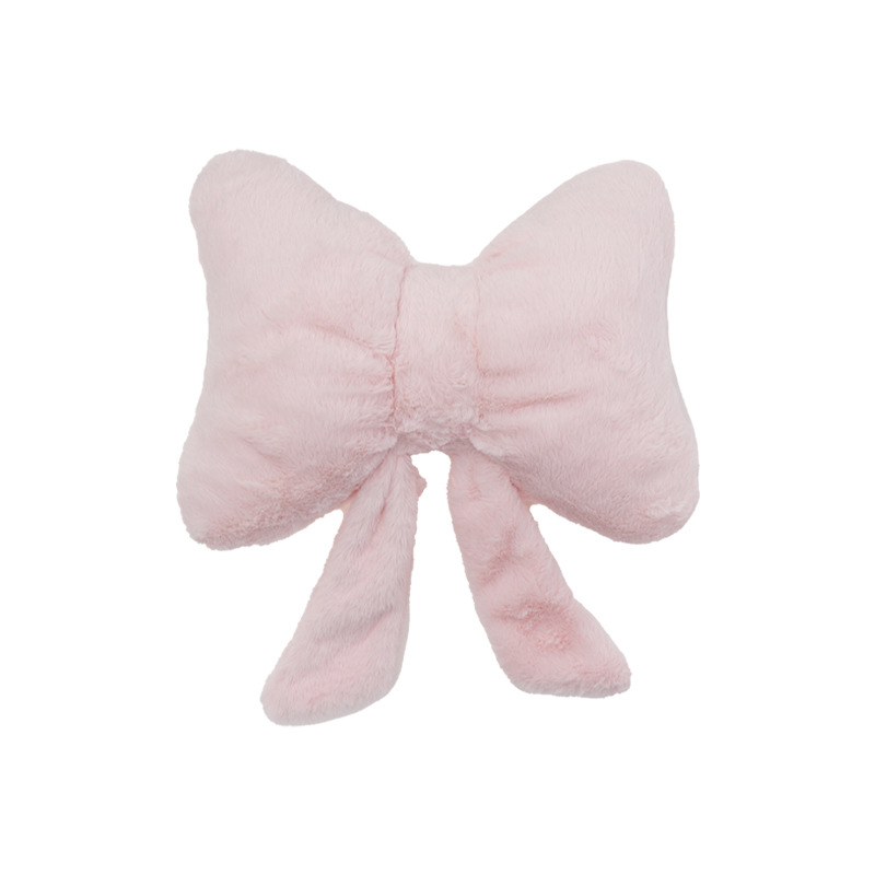 Pink Rabbit Fur Bow Ribbon Waist Support