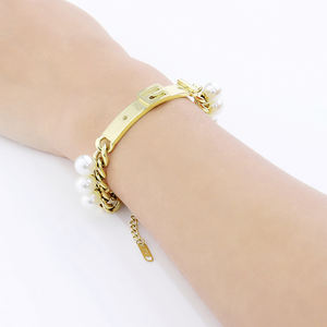 2025 nuevo diseño estilo libre <span class=keywords><strong>pulsera</strong></span> de acero inoxidable personalizada <span class=keywords><strong>pulsera</strong></span> de trébol de acero inoxidable para mujer <span class=keywords><strong>pulsera</strong></span> de acero inoxidable - Product Image 3