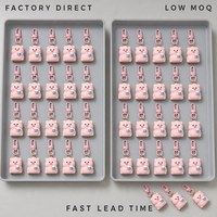 OEM ODM Vente en gros Logo personnalisé Faible MOQ Direct usine Porte-clés breloque de sac à crochet en forme de cochon rose doux au toucher
