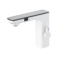 Robinet de lavabo automatique sans contact à capteur, en laiton, pour cuisine, avec adaptateur pour robinet à capteur allongé