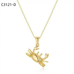 Amy Amy <b>Crab</b> Pendant Necklace Silver Plated Alloy Chain For Women Gift Everyday Wearing Fashion Jewelry - Product Image 2