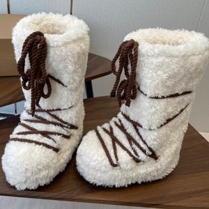 Bottes de ski unisexes de luxe confortables et imperméables, hautes jusqu'au genou, pour l'hiver, de haute qualité, avec sangle, pour l'extérieur - Product Image 1