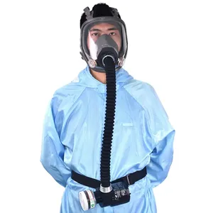 Masker Gas penuh industri <span class=keywords><strong>Respirator</strong></span>, dengan pembersih udara dapat dicuci 3 lapisan pelindung Anti Gas untuk bahan kimia - Product Image 4