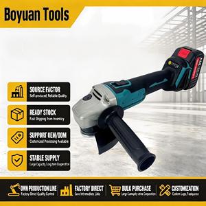 Kit de Herramientas Eléctricas Inalámbricas a Batería, <span class=keywords><strong>Amoladora</strong></span> Angular sin Escobillas, Interruptor Deslizante, Construcción Metálica, 8500 RPM - Product Image 1