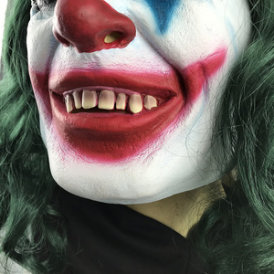 Casque de Clown réaliste <span class=keywords><strong>pour</strong></span> <span class=keywords><strong>Halloween</strong></span>, accessoire de fête drôle, <span class=keywords><strong>film</strong></span> de cheveux verts, accessoires d'<span class=keywords><strong>halloween</strong></span> - Product Image 3