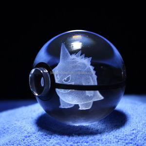 Boule en verre cristal <span class=keywords><strong>pas</strong></span> chère de 2 pouces, Pokémon Go, personnage de dessin animé 3D, Pokeball pour les fans, cadeaux - Product Image 6