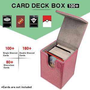 Caja de Cartas Cuadrada Brillante para Cartas de Juego, Estuche de Almacenamiento Vertical TCG Portátil con Acabado Brillante - Product Image 2