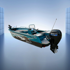Bateau à moteur en aluminium Furreo, nouveau design, 6m, moteur essence 150CV, pour 4 passagers, certifié CE, classe D, bateau de pêche européen - Product Image 1