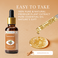 Huile Essentielle Pure de Bois de Santal Oud Bio en Gros pour Soins de la Peau, Aromathérapie, Diffuseur, Bougie, Savon et Parfum