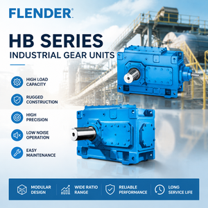 Motorreductor Flen DER, Caja de Engranajes Flen Ultra-High Torque B4SH12, Unidad Helicoidal Cónica de 4 Etapas para Operaciones Pesadas a Baja Velocidad - Product Image 1