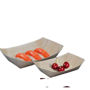 Striscia di legno carta cartone bianco tratta hot dog carta cibo barca carta vassoi barca stampata da asporto pasto waffle vassoio