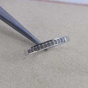 Jewelspaark Diamond <b>Ring</b> 0.12 Cttw Round Cut 925 Sterling <b>Silver</b> Channel Setting Engagement Jewelry For Women - Product Image 3