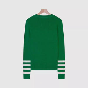 Pull en viscose et polyester anti-boulochage de style coréen, nouvelle collection automne/hiver 2025, vert élégant, tricot pour femmes, transfrontalier - Product Image 1