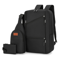 Juego de 3 Mochilas Escolares de Alta Calidad en Oferta, Mochila de Poliéster al por Mayor con USB, Fabricante de Mochilas