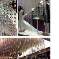 Rideau de perles en acrylique cristal pour toile de fond de fête, chaîne de 14 mm x 1 m de long, décoration moderne de luxe pour mariage, bricolage, entrée et plafond