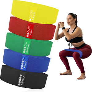 5pcs Polyester tập thể dục ban nhạc cho làm việc ra Yoga Pilates kéo dài Nhà Phòng tập thể dục tập thể dục đàn hồi cao vải kháng ban nhạc thiết lập - Product Image 1