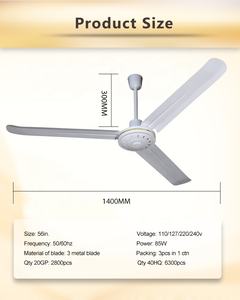 <span class=keywords><strong>Ventilador</strong></span> <span class=keywords><strong>de</strong></span> <span class=keywords><strong>Techo</strong></span> <span class=keywords><strong>de</strong></span> CA Estilo SMC <span class=keywords><strong>de</strong></span> 56 Pulgadas con Tres Aspas Metálicas Planas para el <span class=keywords><strong>Mercado</strong></span> Sudamericano - Product Image 4