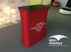 Tùy chỉnh xách tay có thể gập lại căng thẳng vải biểu ngữ Dễ dàng cài đặt khung nhôm bền truy cập <span class=keywords><strong>Pop</strong></span> Backdrop triển lãm thương mại - Product Image 5