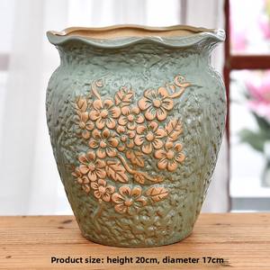 2pcs Korean-Style Hand Painted Porcelain Garden <strong>Cutti</strong> Pots Small Outdoor Flower Potted Plant Holder for Kids - Product Image 6