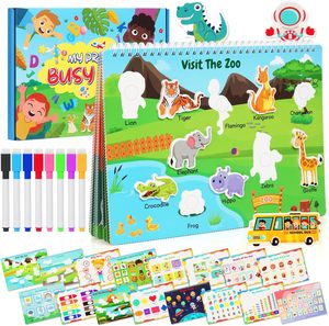 Stampa su ordinazione di fabbrica Montessori occupato libro per bambini <span class=keywords><strong>attività</strong></span> di apprendimento giocattoli educativi <span class=keywords><strong>autismo</strong></span> sensoriale libro tranquillo per il bambino - Product Image 4