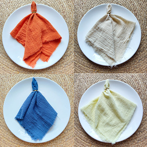Taplak Meja & Serbet Kain Katun Persegi Buatan Tangan Ychon, Dapat Disesuaikan, Pewarnaan Polos, Dapat Digunakan Kembali, Bahan Kain Kasa, untuk Dekorasi Pernikahan & Rumah - Product Image 2